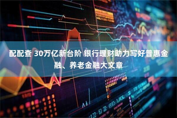 配配查 30万亿新台阶 银行理财助力写好普惠金融、养老金融大文章